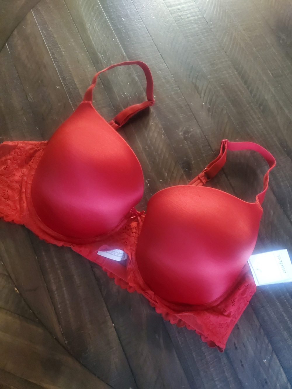 Red Lace-Trim T-Shirt Bra - Women Intimates & Sleepwear